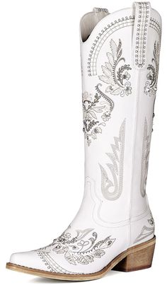 Bridal Cowgirl Boots, White Cowboy Boots Aesthetic, Wedding Western Theme, White Cowgirl Boots Wedding, Quinceanera Boots, Wedding Cowgirl Boots For Bride, White Boots Wedding, Quince Boots, Wedding Cowboy Boots For Bride