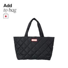 in stock Quilted Black Bag For On-the-go, Black Quilted Bag For On-the-go, Chic Quilted Shopping Bag, Black Quilted Travel Bag, Black Quilted Bag For Daily Use, Everyday Black Quilted Shoulder Bag, Black Quilted Shopping Bag, Quilted Black Shoulder Bag For Everyday Use, Chic Quilted Bags For Errands