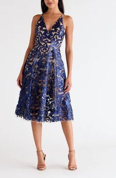 Dress the Population Blair Embellished Fit & Flare Cocktail Dress | Nordstrom Elegant Lace Dress, Flare Cocktail Dress, Cocktail Dress Nordstrom, Fit And Flare Cocktail Dress, Dress The Population, Nordstrom Dresses, Fit & Flare, Fit And Flare, Lace Dress