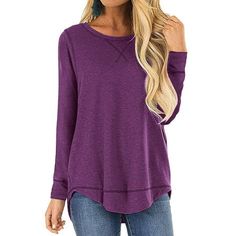 Womens Fall Clothes Long Sleeve Shirts for Women Crew Neck Casual Loose T-Shirts Blouse Tunic Top Product Details SizeS, M, L, XL, 2XL MaterialRayon/Polyester/Spandex. StyleCasual & Cute, Loose & Breathable SeasonSpring, Fall/Autumn, Winter FeaturesLong sleeve, Crew Neck, Solid Color OccasionDaily, Holiday, Party, Work, School, Shopping etc Color Map ColorBlack Long Sleeve Tops for Women, Purple Womens Casual Tops, Green Womens Tunic Tops, Blue Fall Clothes Style Women Top / Women Shirt / Women Women Fall Tops, Tunic Tops Casual, Casual Tunics, Casual Long Sleeve Shirts, Basic Long Sleeve, Women Long Sleeve Tops, Tops Fall, Womens Tunics, Plus Size Tops