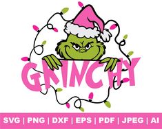 gringy christmas svg cut file