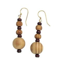 Wood and Recycled Plastic Dangle Earrings from Ghana - Beautiful Grain | NOVICA Wood Beads Earrings, Wooden Beads Jewelry Handmade, Wooden Bead Earrings Diy, Wooden Beaded Earrings, Wood Beaded Earrings, Wood Bead Earrings Diy, Wooden Beads Earrings, Wood Jewellery Handmade, Wood Earrings Diy