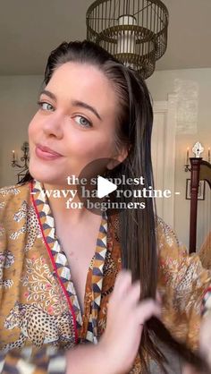 Simple Hair Routine For Wavy Hair, Wavy Hair Routine No Diffuser, How To Wave Hair Naturally, How To Deal With Wavy Hair, Mousse Hair How To Use, Style Frizzy Wavy Hair, How To Use Hair Mousse, Wavy Hair Naturally Routine, How To Style Wet Hair Mornings