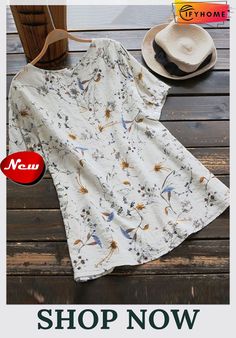 White Floral-print Casual T-shirt White Top Women, Blouse Short Sleeve, Floral Print Tops, Floral Print Shorts, Party Tops, Casual T Shirt, Blouse Vintage, Plus Size Blouses, Fashion Tops