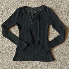 Bundle Any 2+ Items For 25% Off Long Sleeve Tight Fitting Black Blouse, Brand New With Tags Only Tried On. Has Lace On The Back And In Cutouts On The Sleeves, Looks Super Sick While Wearing. Size Small And Fits True To Size. 217/217 Winter Stretch Lace Top, Black Lace Trim Tops For Winter, Black Lace Trim Top For Winter, Casual Black Stretch Lace Top, Black Stretch Lace Top Casual, Fitted Black Lace Top For Fall, Casual Black Lace Top With Lace Trim, Casual Lace Trim Top For Winter, Black Casual Lace Top For Fall