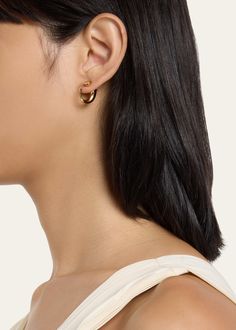 Find BOTTEGA VENETA Sardine Hoop Earrings on Editorialist. Bottega Veneta earrings 18karat goldplated sterling silver Features a polished finish For pierced ears Made in Italy Bottega Veneta Earrings, Pierced Ears, Bottega Veneta, Ear Piercings, In Italy, Hoop Earrings, Italy, Sterling Silver, Silver