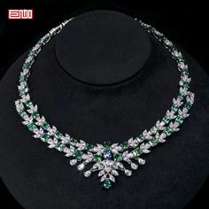 Brand:GIGAJEWE® Product Name:GIGAJEWE Total 89.45ct Plated 18K White Gold Necklace green and white  Pear snd Marquise cut Moissanite Necklace ,Gold Necklace,Women Gifts Main Stone Material:Moissainte Stone  item:cyan moissanite necklace one piece Shape:round cut ,marquise cut ,pear cut ,baguette cut Color: Natural cyan Color and white D color green stone:31.1ct white stone:58.35ct Total:89.45ct Customization:Can select different kinds of gemstone for customization Luxury Green Diamond Necklace For Anniversary, Green Luxury Diamond Necklace For Anniversary, Luxury Green Diamond Gemstone Necklace, Luxury Green Diamond Necklace With Gemstone, Luxury Green Gemstone Diamond Necklace, Luxury Green Diamond Necklace As Gift, Luxury Green Diamond Necklace Gift, Luxury Green Cubic Zirconia Necklace, Luxury Green Diamond Necklace For Wedding