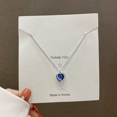 Korean New Exquisite Blue Crystal Necklace Fashion Temperament Love Pendant Necklace Female JewelryModel Number:1005001782586257 Blue Crystal Necklace, Female Jewelry, Ocean Necklace, Love Pendant, Neck Jewellery, Hair Jewelry Wedding, Fashion Jewelry Sets, Photo Locket, Necklace Fashion