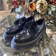 Dr Martens Women's 10 Holly Platform Shoes. Like Brand New, In Great Condition Worn Once! Please View Photos Closely And Feel Free To Ask Questions If Needed Before Purchasing. Black Patent Leather Lace-up Shoes For Fall, Black Patent Leather Lace-up Shoes, Black Leather Lace-up Office Shoes, Black High Heel Platform Lace-up Shoes, Black Lace-up Shoes With Round Toe For Office, Black Low-top Lace-up Shoes For Fall, Black Lace-up Shoes With Chunky Platform And Round Toe, Black Lace-up Platform Shoes With Round Toe, Black Chunky Platform Lace-up Shoes