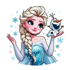 the frozen princess is holding up her hand