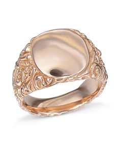 RSIGN00364-1 Luxury Carved Yellow Gold Signet Ring, Formal Carved Yellow Gold Signet Ring, Carved Signet Ring In 14k Gold For Formal Occasions, Carved 14k Gold Signet Ring For Formal Occasions, Formal Carved Signet Ring In 14k Gold, Timeless Polished Rose Gold Signet Ring, Classic Carved Signet Ring For Formal Occasions, Timeless Rose Gold Signet Ring With Polished Finish, Elegant Rose Gold Signet Ring With Polished Finish