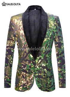 Men's Green and White Sequin Blazers Jackets Condition: Brand NewColor: Green and White SequinsMaterial: PolyesterOccasion: Party, Wedding, Events, Photo shoot or ShowsSleeve Length: Long SleevesCollar: V-neckClosure Type: Single BreastedIncludes: Jacket Long Sleeve Suits For Winter Party, Green Suit Collar Outerwear For Parties, Winter Party Blazer With Suit Collar, Party Suits With Sequins And Long Sleeves, Sequined Long Sleeve Party Suits, Long Sleeve Suits For Fall Party, Long Sleeve Suits For Winter Costume Party, Winter Wedding Sequin Blazer, Sequin Wedding Blazer For Winter