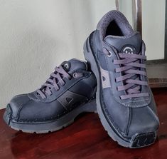 Rare Find The Art Company  Vintage Hiking Sneakers/Boots Genuine Leather  Navy&Grey Size: EU39 Gray High-top Walking Shoes, Gray Lace-up Walking Boots, Gray Lace-up Boots With Vibram Sole, Gray High-top Walking Boots, Gray Low-top Boots With Vibram Sole, Sporty Gray Boots For Walking, Gray Walking Shoes With Vibram Sole, Gray Walking Shoes With Rubber Sole, Gray Walking Shoes With Vibram Sole And Round Toe