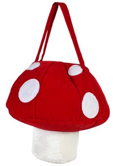 PRICES MAY VARY. rayon Size: Standard MAGICAL MUSHROOM ACCESSORY: This red mushroom purse for women adds a whimsical finishing touch to any outfit. With white spots on the cap and red handles for convenient carrying, this pretty purse is sure to become a new favorite! FROM FUN COSTUMES: We're experts on all things costume, and we have years of experience creating great-looking and useful accessories like this red mushroom handbag for women! This adorable purse will add the final fun detail to yo Mario Brothers Costumes, Mushroom Purse, Mario Costume, Mascaras Halloween, Red Costume, Red Mushroom, Super Mario Brothers, Plush Bags, Stylish Purse