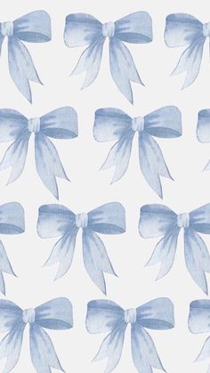 blue bows on white background for wallpaper or wrapping paper, all tied up together