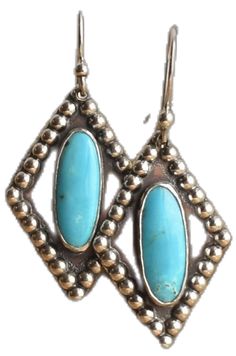 Handmade Western Turquoise Earrings, Handmade Western Dangle Earrings, Silver Western Style Earrings, Western Turquoise Dangle Earrings, Turquoise Dangle Earrings Western Style, Western Style Turquoise Nickel-free Earrings, Western Turquoise Nickel-free Earrings, Western Style Nickel-free Turquoise Earrings, Turquoise Nickel-free Western Earrings