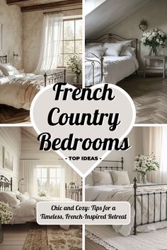 the french country bedroom is clean and ready for us to use