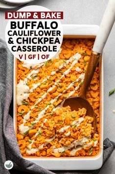 a casserole dish filled with carrots, cauliflower and cheese