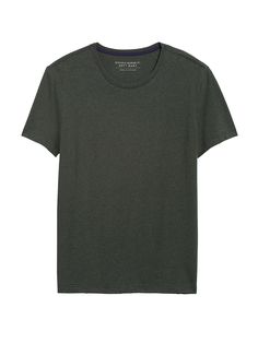 Soft Wash Crew-Neck T-Shirt | Banana Republic Washed Crew Neck T-shirt For Layering, Green Short Sleeve T-shirt For Layering, Crew Neck Washed T-shirt For Layering, Classic Washed Tops For Everyday, Green Relaxed Fit T-shirt For Layering, Classic Washed Short Sleeve Tops, Classic Short Sleeve Washed Top, Green Cotton T-shirt For Layering, Classic Washed T-shirt With Relaxed Fit