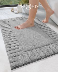 Bathroom Foot Mat, Absorbent Bathroom Mat, Non-Slip Toilet Mat, Durable Bathroom Mat, Quick Dry Mat, Thickened Foot Mat, Bathroom Essentials, Slip-Proof Mat, Bathroom Decor Small Bathroom Rugs, Large Bath Rugs, Long Bath Mat, Long Bathroom Rugs, Bath Mat Runner, Light Grey Bathrooms, Large Bathroom Rugs, Small Bathroom Rug, Grey Bath