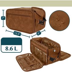 Elevate your travel experience with the PAVILIA Toiletry Bag, a perfect blend of functionality and style for both men and women. This versatile organizer is designed to cater to all your travel needs, ensuring that your essentials are neatly organized and easily accessible.

- **Material:** High-density PU leather with water-resistant lining
- **Size:** 10.5 x 5.5 x 6 inches (L x W x H)
- **Color:** Classic Brown
- **Gender:** Unisex
- **Age Group:** Adult

The bag features a spacious main compa Brown Bags With Luggage Sleeve For Storage, Brown Rectangular Portable Case, Brown Cases With Zipper Closure For Daily Use, Brown Zipper Closure Cases For Everyday Use, Brown Cases With Zipper Closure For Everyday Use, Toiletry Bag Women, Mens Toiletry Bag, Travel Essentials Men, Cosmetic Items