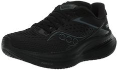 PRICES MAY VARY. PWRRUN+ cushioning offers supreme comfort and puts a spring to your daily movement Engineered mesh design offers more breathability across the toes, improved midfoot wrap, and locked down comfort in the heal Durable underfoot in high-wear contact points Daily Movement, Saucony Running Shoes, Athletic Trainer, Saucony Shoes, Triple Black, Road Running, Mesh Design, Athletic Fashion, Outdoor Shoes