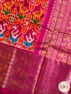 Indulge in luxury and elegance with our Ikkat Pure silk saree. Handwoven with intricate ikkat designs, this saree boasts a stunning kanchi border and pallu. Made from pure silk, it offers a soft and smooth drape, perfect for any occasion. In a beautiful shade of pink, this saree is a must-have for any fashion connoisseur. Ikkat Pure silk handloom saree with kanchi border and pallu - Pink Saree comes with a blouse piece. Fall and pico done. Fully stitched blouse shown in pictures is optional and can be purchased seperately from our blouses and croptops section. For saree video please connect with us on whatsapp @469-937-0606 Ready to be shipped in USA from San Diego, California. All pictures are original pictures. Colors may slightly vary due to pic resolution. Festive Ikat Print Saree For Wedding, Ikat Print Saree For Wedding And Festivals, Wedding Saree With Ikat Print For Festivals, Festive Wedding Saree With Ikat Print, Designer Ikat Print Dupatta For Festivals, Traditional Ikat Print Dupatta Designer Wear, Traditional Ikat Print Dupatta For Designer Wear, Wedding Banarasi Silk Dupatta With Ikat Print, Traditional Ikat Print Saree For Wedding