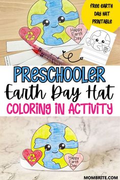 an earth day activity for kids to color and cut out