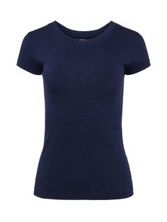 The classic Cory tee in navy. Understated scoop neckline, clean short sleeves, and a slim, yet effortless fit. Cory is a closet staple, the ideal base layer, and pairs perfectly with denim. 100% ultra-soft cotton. Navy Blue T Shirt, Navy Blue Shirts, Denim Material, Scoop Neck Tee, Navy Shirt, Navy Tops, Base Layer, Scoop Neckline, Outerwear Jackets