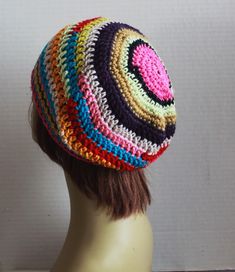 Striped Hat Colorful Beanie Scrap-yarn Crochet Slouchy Beanie - Etsy Colorful Beanie, Black Patent Loafers, Crochet Slouchy Beanie, Scrap Yarn Crochet, Beret Style, African Hats, Striped Hat, Girls Hat, Handmade Hats