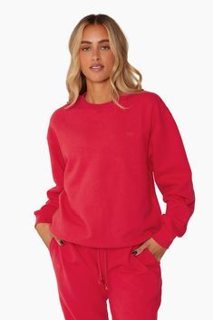 Oversized Puffer, Set Active, Red Sweatshirt, Sweat Set, Sweat Top, Oversized Crewneck, Active Outfits, Sweat Hoodie, Comfort Wear