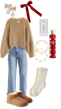 #christmas #outfit #winteroutfitinspo #winter Christmas Lights Outfit Ideas Winter, Christmas Jeans Outfit, Christmas Day Outfit Ideas, Christmas Light Outfit, Christmas Outfit With Jeans, Christmas Dinner Outfit Casual, Christmas Outfits Aesthetic, Christmas Dinner Outfit, Outfit Inspo For School