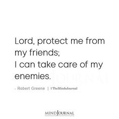 the quote lord protect me from my friends i can take care of my enemys