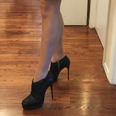 Gorgeous Black Leather Burberry Stiletto Booties. Made In Italy. Brand New, Only One Small Imperfection In The Front Of R Shoe (As Shown In Fourth Picture). Size 40 (10 Us) But Fits Like A 39. Elegant High Heel Booties With Padded Ankle, Elegant High Heel Platform Booties, High Heel Platform Booties For Formal Occasions, Elegant Platform Boots With Ankle Strap, Formal High Heel Platform Booties, Evening Heeled Boots With Padded Ankle And High Heel, Elegant Platform Ankle Boot Heels, Elegant Pointed Toe Platform Heeled Boots, Party Heeled Boots With Padded Ankle And Closed Toe