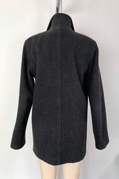 "A classy wool Peacoat Vintage fashion at best! Timeless staple piece! Brand: J.Percy Material: Outer Merino wool 100% Lining acetate Color: charcoal grey with black anchor buttons Size: US 4/IT 40 Length 32\" Under arm to under arm 20.5\" Shoulder to shoulder 15\" Double button Two outer pockets Condition: Excellent vintage, comes from smoke/pet free home" Gray Wool Coat With Button Closure, Single-breasted Wool Button-up Outerwear, Gray Vintage Single-breasted Outerwear, Gray Single-breasted Wool Coat With Lapel Collar, Gray Wool Single-breasted Outerwear, Pendleton Wool, Wool Peacoat, Classic Jeans, Wool Cardigan