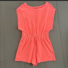 Nwt Urban Outfitters-Out From Under Romper Super Comfortable And Cute For The Summer Size Xs 80% Cotton 20% Polyster Casual Fitted Jumpsuits And Rompers With Drawstring, Casual Pink Jumpsuits And Rompers With Elastic Waistband, Casual Red Cotton Jumpsuits And Rompers, Red Relaxed Fit Jumpsuits And Rompers For Summer, Red Relaxed Fit Jumpsuit For Summer, Urban Outfitters Cotton Jumpsuits And Rompers For Spring, Urban Outfitters Sleeveless Cotton Jumpsuit And Romper, Casual Summer Jumpsuits And Rompers By Urban Outfitters, Urban Outfitters Fitted Cotton Jumpsuits And Rompers