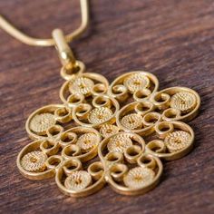 Floral Filigree Artisan Crafted Gold Vermeil Necklace - Gardenia Filigree | NOVICA Filigree Pendant Necklace, Paw Print Jewelry, Floral Filigree, Art Jewelry Design, Ribbon Jewelry, Filigree Necklaces, Filigree Jewelry, Filigree Pendant, Printed Jewelry