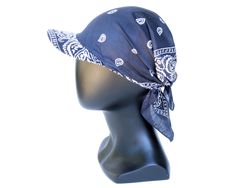 Mens Visor, Du Rag, White Bandana, Black Bandana, Blue Bandana, Cotton Bandanas, Visor Hat, Bleached Denim, Red Bandana