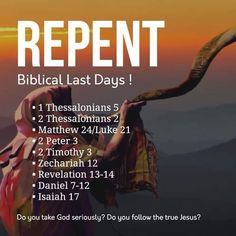 a poster with the words repent and an elephant's tail in front of mountains