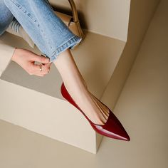 CHIKO Ashya Pointy Toe Stiletto Pumps Shoes feature patent-leather upper, leather lining, rubber sole. Heel height is approx. 2" (5 cm) Flat Elegant Shoes, Chiko Shoes, Pointy Shoes, Pointy Pumps, Pointed Shoes, Pointy Flats, Business Attire Women, Pump Heels, Luxe Interiors