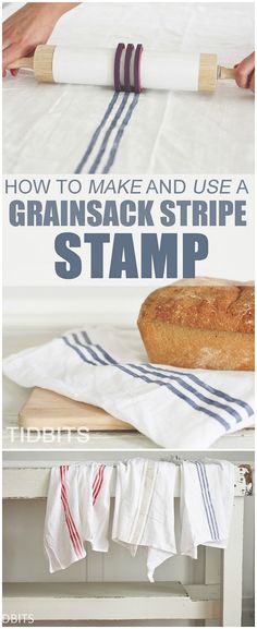 how to make and use a gransack strip stamp for bread rolls