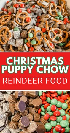 christmas puppy chow reindeer food in a bowl