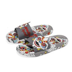 Step up your summer footwear game with these eye-catching men's slider sandals. They are sure to turn heads and make a statement wherever you go. Perfect for outdoor adventures, beach trips, or casual outings, these slider sandals are a great way to express your sense of adventure and individuality. They're available in a range of sizes to ensure a comfortable and secure fit, so you can enjoy your activities without worrying about your footwear. So if you're looking for a unique and stylish pair Non-slip Slide Flip Flops For Outdoor, Non-slip Open Toe Flip Flops For Streetwear, Non-slip Sandals For Summer Streetwear, Non-slip Summer Slides For Outdoor, Non-slip Open Toe Slides For Streetwear, Summer Slip-on Slides For Outdoor, Outdoor Summer Slide Flip Flops, Summer Streetwear Slide Sport Sandals, Summer Streetwear Slip-on Sport Sandals