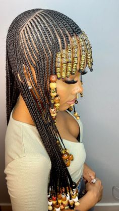 Beads And Braids Women, Shuku Braids, Braid With Beads, Beaded Hairstyles, Beaded Braids, Hair Style For Girls, Cornrows With Beads, Southern Hair