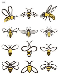 a bunch of bees that are flying in the air