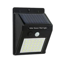 solar powered wall light with motion sensor and motion activated lights for outdoor use, black