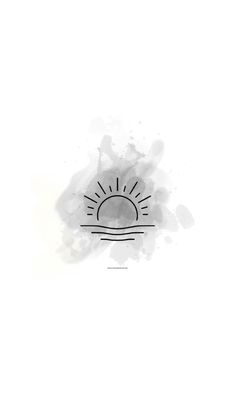 a black and white drawing of the sun