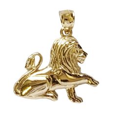 14K Yellow Gold Lion Pendant This Pendant is crafted from Solid 14K Yellow Gold and comes Polished-finish. Dimension is 1-1/8 in x 1.0 in (28 mm x 25 mm). The measurement is not including the bale. Weight Approx. is 2.80g Material  14K Yellow Gold Metal Type 14K Yellow Gold The quality is excellent. A perfect gift. Luxury Yellow Gold Charms, Luxury Yellow Gold Brooches For Gift, Luxury Yellow Gold Jewelry With Logo Charm, Lion Pendant, Gold Lion, Fine Jewellery Necklace, Pendant Necklaces, Types Of Metal, Gold Metal