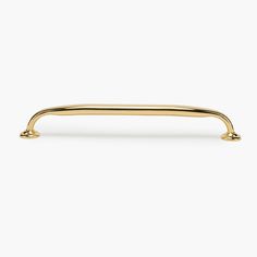 a gold handle on a white background