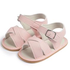 Sale! Month Of October -40% Baby Sandals Flats Pu Leather Rubber Sole Anti-Slip First Walker Toddler Baby Girl Shoes Summer Infant Shoes Nwt Summer Sandals With Soft Sole For Playtime, Pink Non-slip Sandals For Playtime, Cute Sandals With Soft Sole, Non-slip Sandals For Summer Playtime, Adjustable Sandals For Spring Playtime, Pink Non-slip Sandals For Spring, Summer Slide Sandals For Playtime, Soft Sole Sandals For Beach In Spring, Spring Beach Sandals With Soft Sole